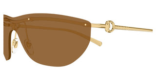 Gucci Gg1700s Women Gold Shield Sunglasses