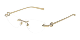 Gucci Gg1702o Women Gold Cat Eye Eyeglasses