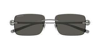 Gucci Gg1703s Men Ruthenium Rectangle Sunglasses