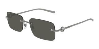 Gucci Gg1703s Men Ruthenium Rectangle Sunglasses