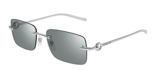 Gucci Gg1703s Men Silver Rectangle Sunglasses