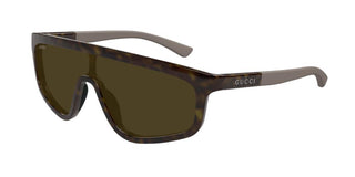 Gucci Gg1736s Unisex Havana Shield Sunglasses