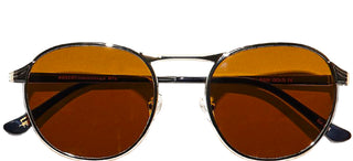 Moscot Groyse Men Gold Round Sunglasses