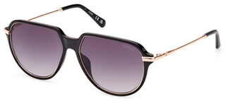 Guess Gu00068 Unisex Black Round Sunglasses