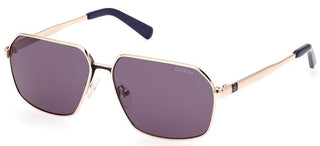 Guess Gu00071 Unisex Gold Geometric Sunglasses