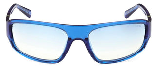 Guess Gu00080 Unisex Blue Geometric Sunglasses