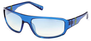 Guess Gu00080 Unisex Blue Geometric Sunglasses