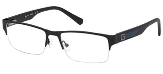 Guess Gu50017 Unisex Black Geometric Eyeglasses