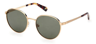 Guess Gu5214 Unisex Gold Round Sunglasses