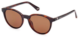 Guess Gu5216 Unisex Havana Round Sunglasses