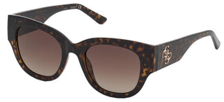 Guess Gu7680 Women Havana Butterfly Sunglasses