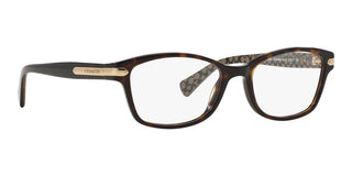 Coach HC 6065 women Havana Geometric Eyeglasses