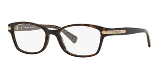 Coach HC 6065 women Havana Geometric Eyeglasses