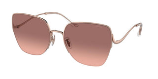 Coach HC 7156D women Rose gold Geometric Sunglasses