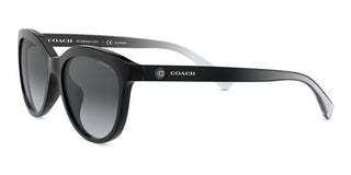 Coach HC 8285U women Black Geometric Sunglasses