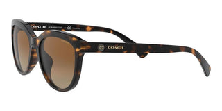 Coach HC 8285U women Havana Geometric Sunglasses