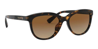 Coach HC 8285U women Havana Geometric Sunglasses