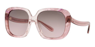 Coach HC 8323U women Pink Squared Sunglasses