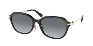 Coach HC 8332D women Black Rectangle Sunglasses