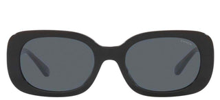 Coach HC 8358U women Black Geometric Sunglasses