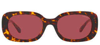 Coach HC 8358U women Havana Geometric Sunglasses