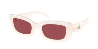 Coach HC 8390U women White Rectangle Sunglasses