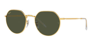 Ray-Ban JACK RB 3565 unisex Gold Round Sunglasses