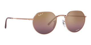 Ray-Ban JACK RB 3565 unisex Rose gold Round Sunglasses