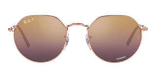 Ray-Ban JACK RB 3565 unisex Rose gold Round Sunglasses