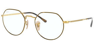 Ray-Ban JACK RX 6465 unisex Havana Geometric Eyeglasses