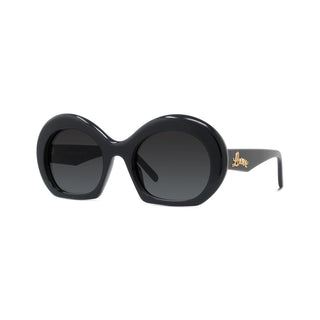 LOEWE LW40077I women Black Round Sunglasses