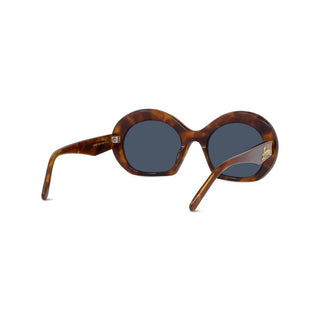 LOEWE LW40077I women Havana Round Sunglasses