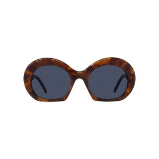 LOEWE LW40077I women Havana Round Sunglasses