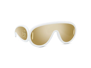 LOEWE Anagram LW40108I men Gold Shield Sunglasses