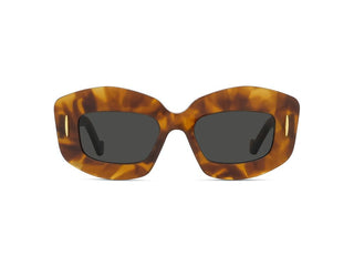 LOEWE Anagram LW40114I women Havana Rectangle Sunglasses