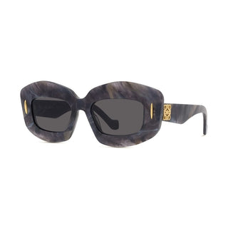 LOEWE LW40114I women Black Rectangle Sunglasses