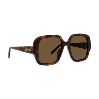 LOEWE Slim LW40134U women Havana Geometric Sunglasses