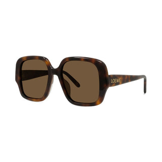 LOEWE Slim LW40134U women Havana Geometric Sunglasses