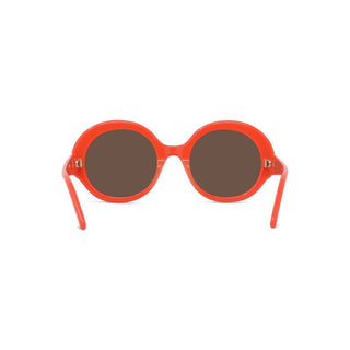 LOEWE LW40135I women Orange Round Sunglasses