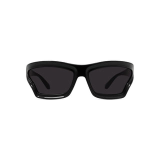 LOEWE LW40143U men Black Shield Sunglasses