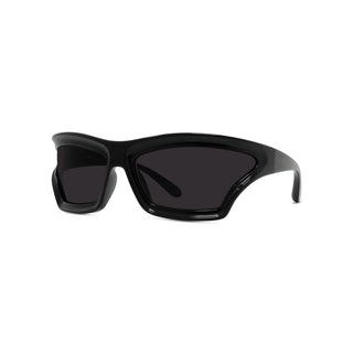 LOEWE LW40143U men Black Shield Sunglasses