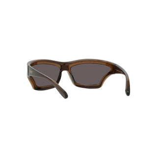 LOEWE LW40143U men Brown Shield Sunglasses