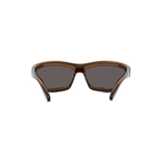 LOEWE LW40143U men Brown Shield Sunglasses