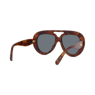 LOEWE LW40144U men Havana Pilot Sunglasses