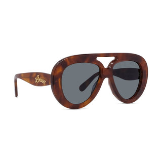 LOEWE LW40144U men Havana Pilot Sunglasses