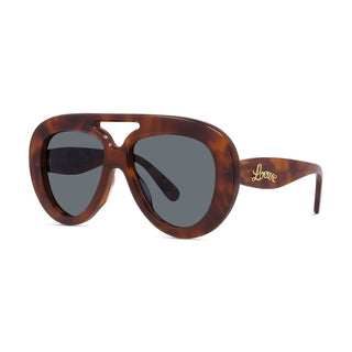 LOEWE LW40144U men Havana Pilot Sunglasses