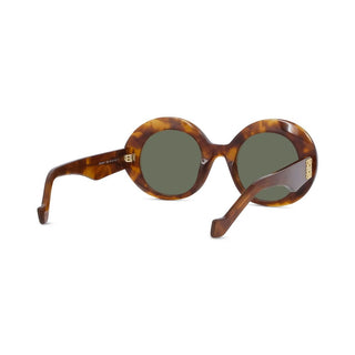 LOEWE LW40146I women Havana Oval Sunglasses