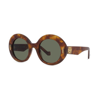 LOEWE LW40146I women Havana Oval Sunglasses