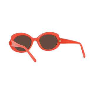 LOEWE LW40147I women Red Oval Sunglasses