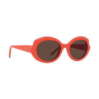 LOEWE LW40147I women Red Oval Sunglasses